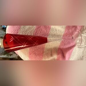 Elegant Red Champagne Flute set of 12